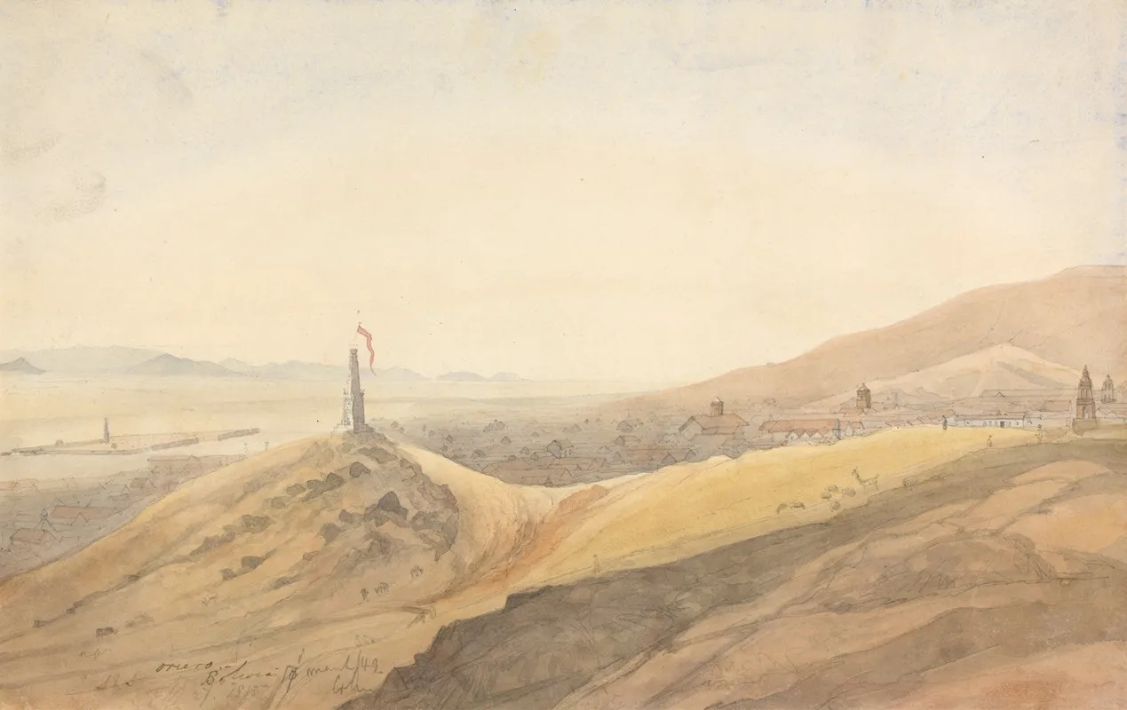 Oruro Bolivia by Godfrey Thomas Vigne - Canvas Print