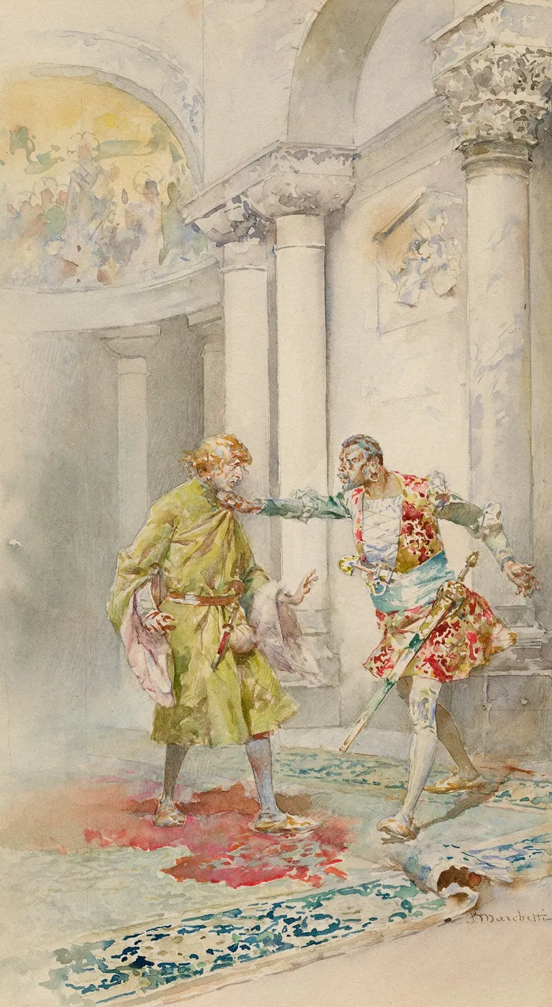 Othello Act 5 Scene 2 Look In Upon Me Then And Speak With Me by Ludovico Marchetti - Canvas Print