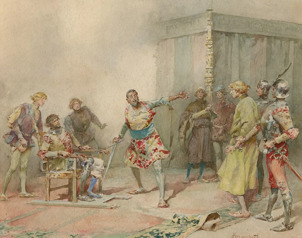 Othello Act 5 Scene 2 Where Is That Viper Bring The Villain Forth by Ludovico Marchetti - Canvas Print