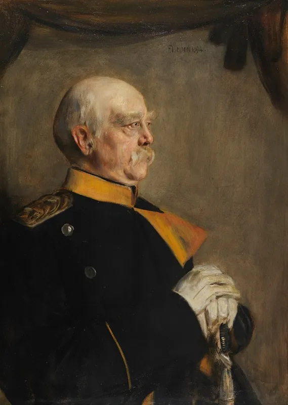 Otto Furst Von Bismarck by Franz von Lenbach - Canvas Print