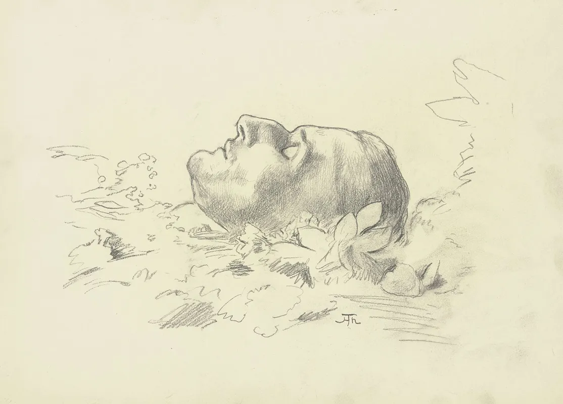 Otto Kuchler Auf Dem Totenbett Von Links