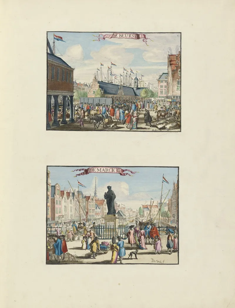 Oude Beurs Grote Markt De Beurs De Marckt by Johannes de Vouw - Canvas Print