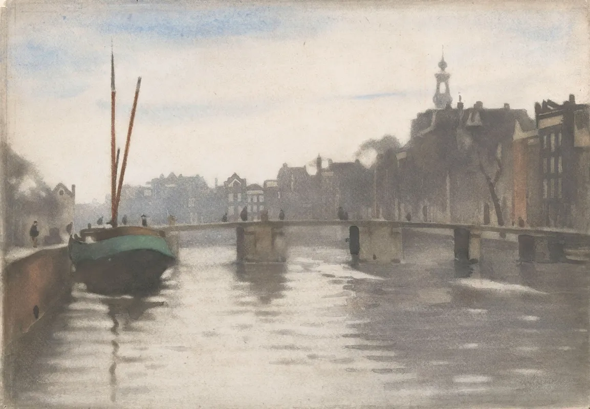 Oude Schans Te Amsterdam by Willem Witsen - Canvas Print