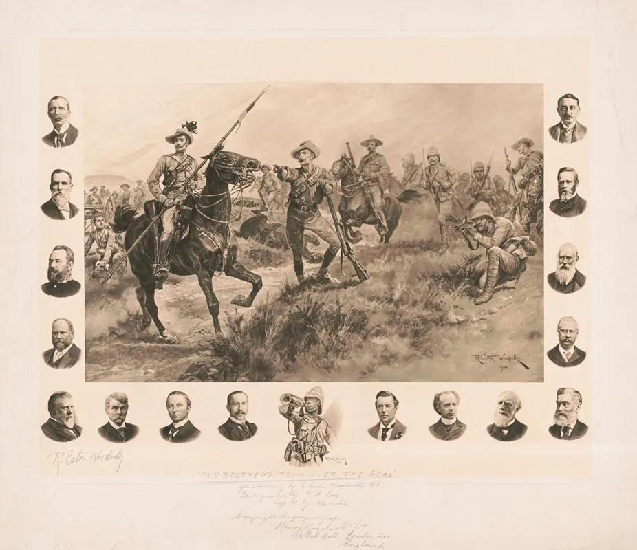 Our Brothers From Over The Seas by Richard Caton Woodville - Canvas Print