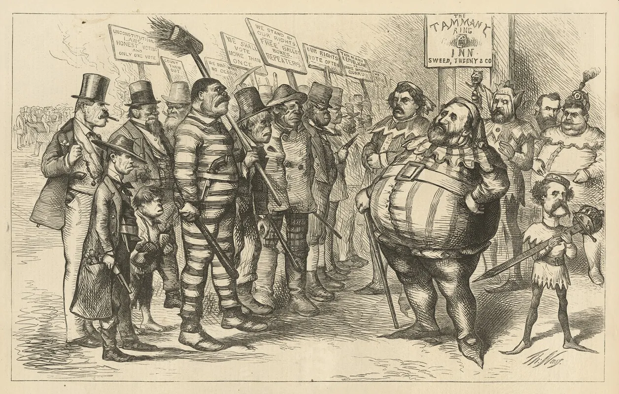 Our Modern Falstaff Reviewing His Army