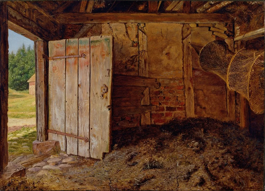 Outhouse Interior by Christen Dalsgaard - Canvas Print