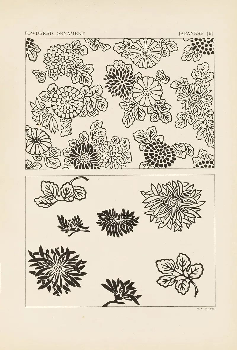 Outlines Of Ornament In The Leading Styles Pl 14 by George Ashdown Audsley - Canvas Print