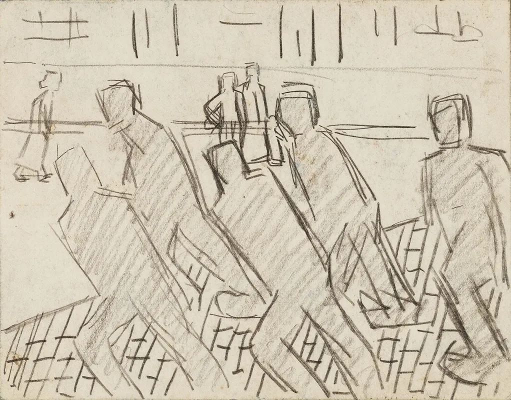 Ouvriers by Jean Brusselmans - Canvas Print