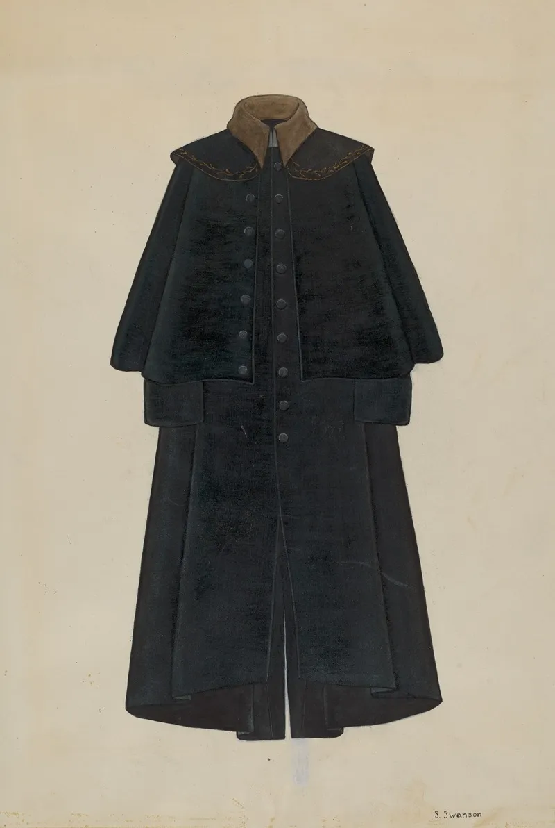 Overcoat T Jeffersons by Syrena Swanson - Canvas Print