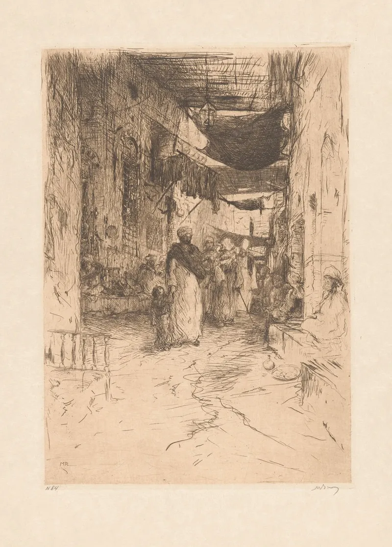 Overdekte Straat In Cairo by Marius Bauer - Canvas Print