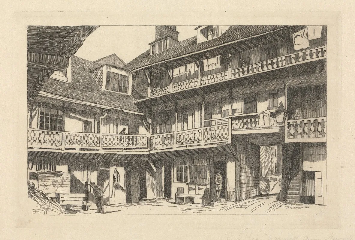 Oxford Arms Warwick Lane by Edwin Edwards - Canvas Print