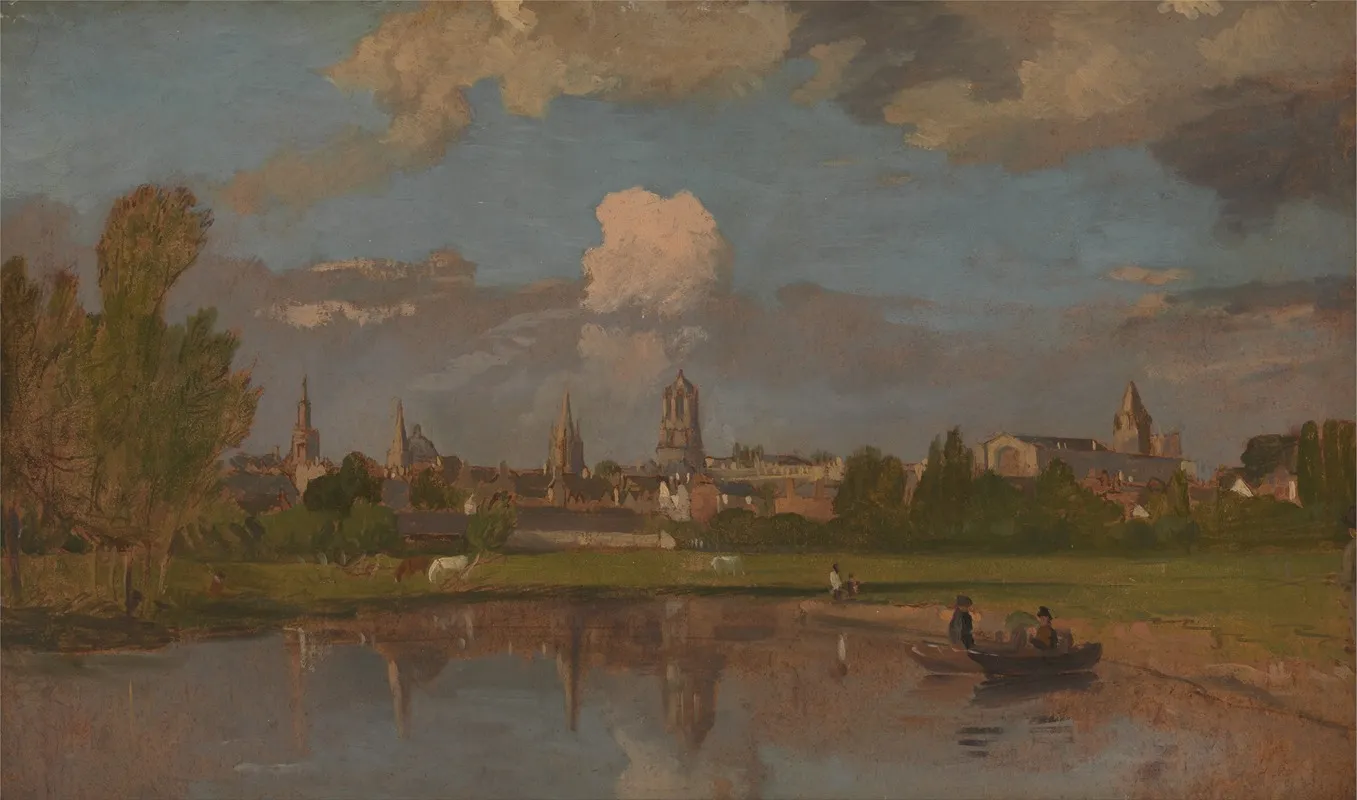 Oxford From The River With Christ Church In The Foreground by William Turner of Oxford - Canvas Print