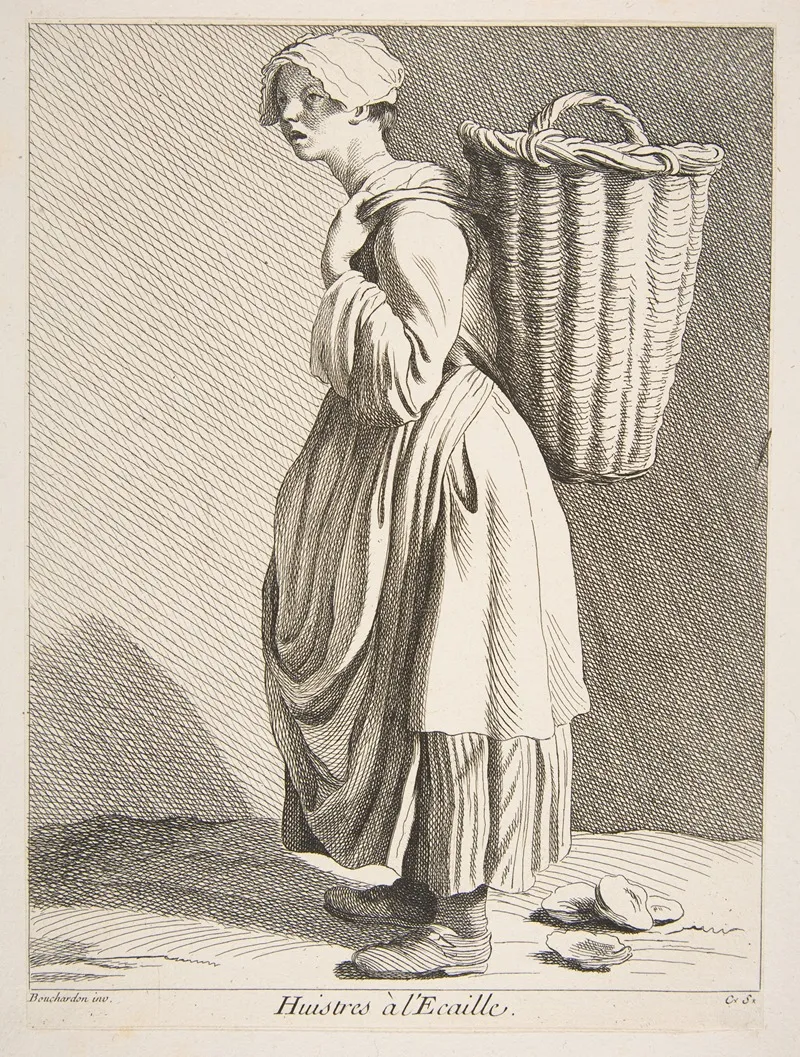 Oyster Seller by Edmé Bouchardon - Canvas Print