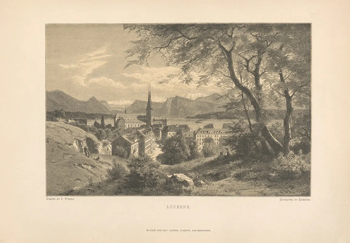 P ‎ ‎weber Lucerne by Theodor Gsell Fels - Canvas Print