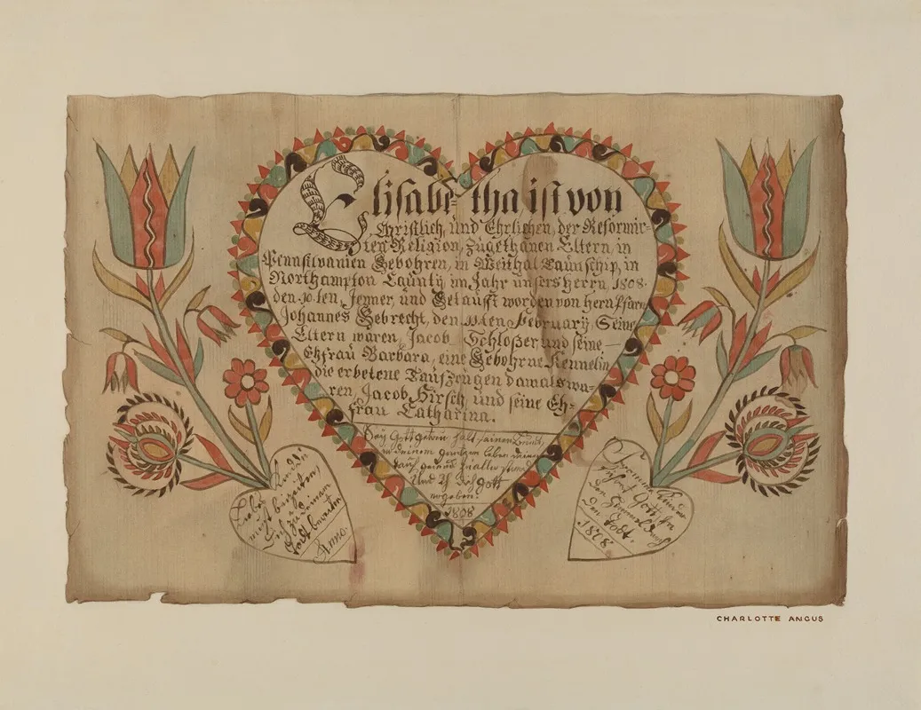 Pa German Birth Certificate 4