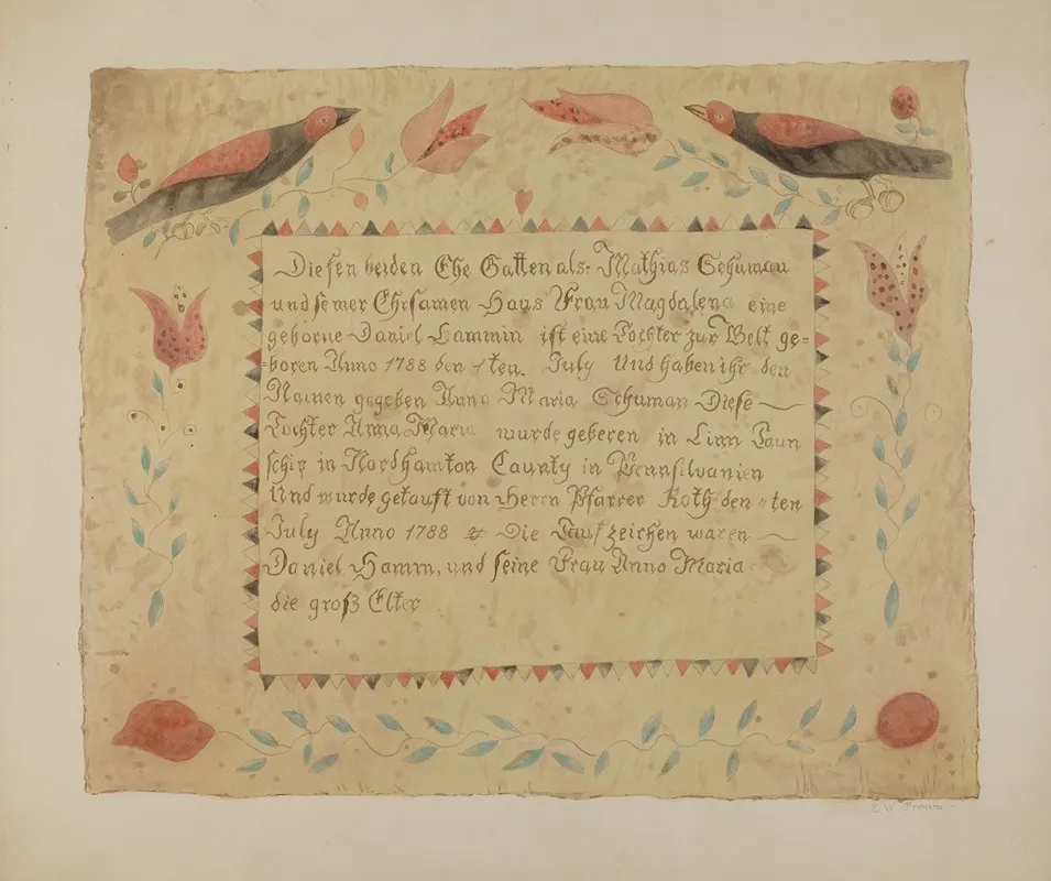 Pa German Birth Certificate 9