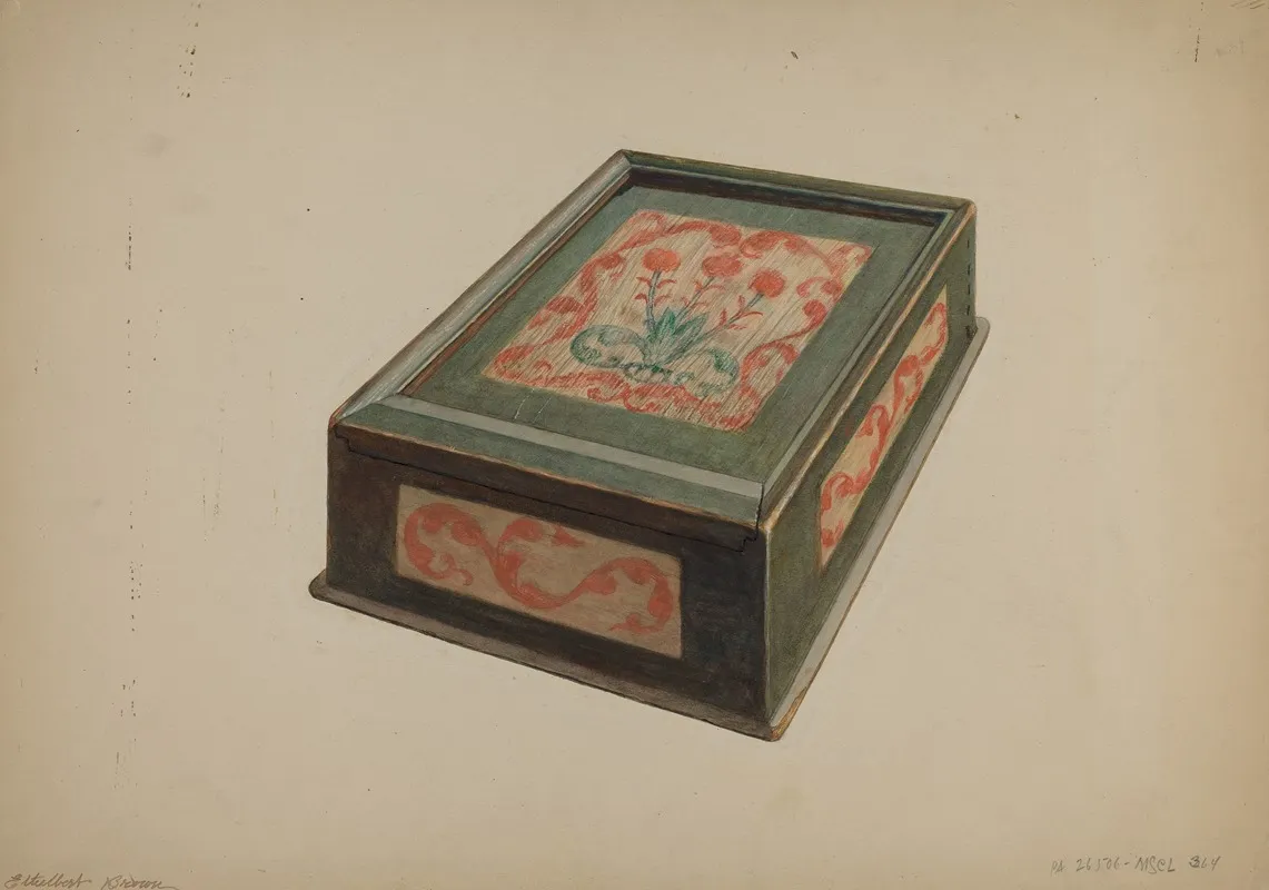 Pa German Box by Ethelbert Brown - Canvas Print