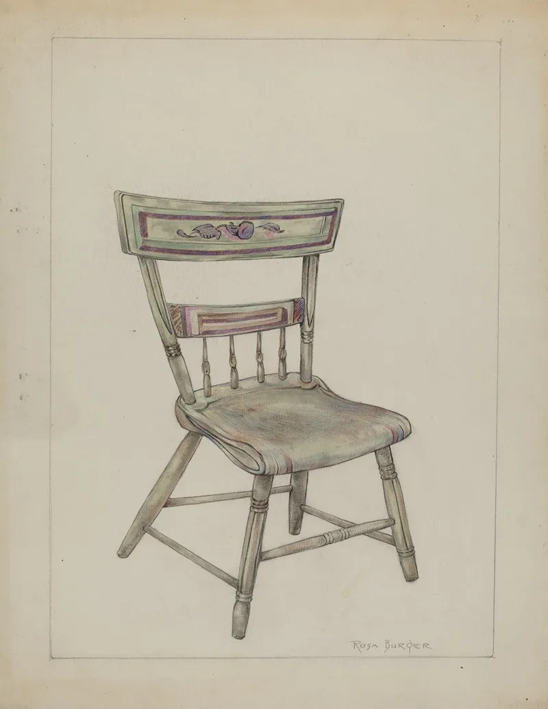 Pa German Chair 9 by Rosa Burger - Canvas Print