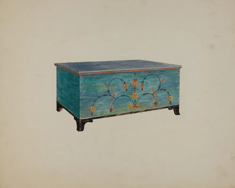 Pa German Chest 16 by Eileen Knox - Canvas Print