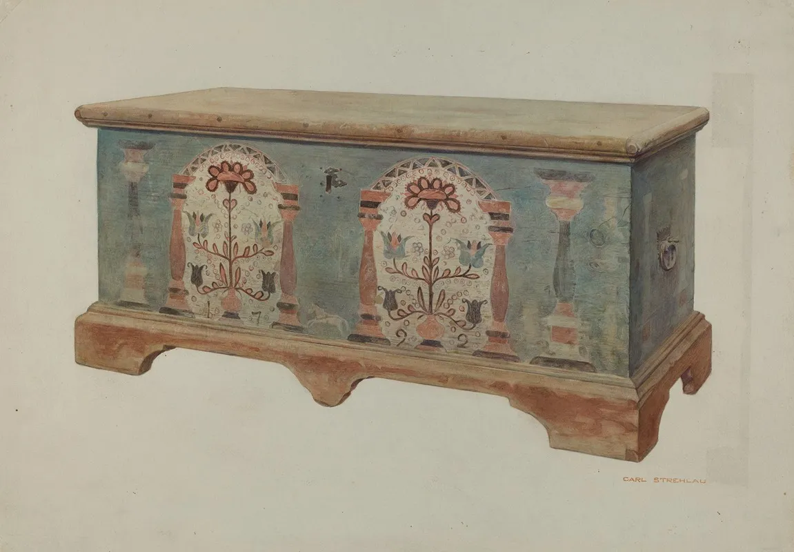 Pa German Chest 9 by Carl Strehlau - Canvas Print