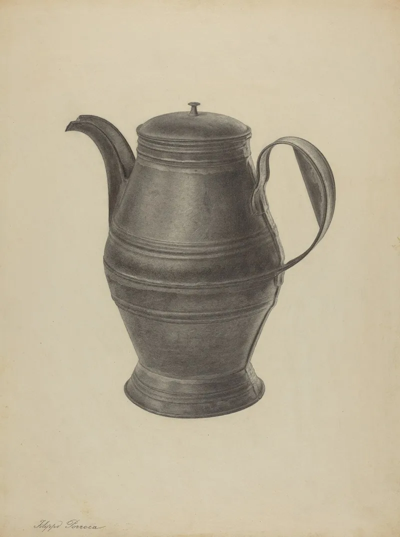 Pa German Coffee Pot 4 by Filippo Porreca - Canvas Print