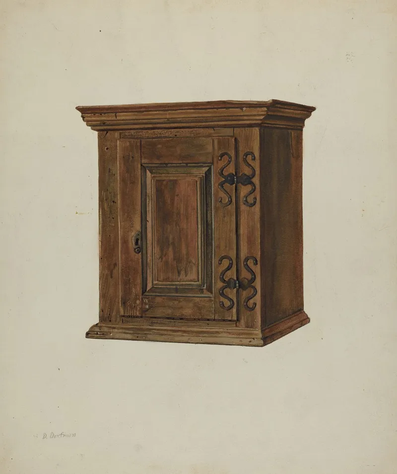 Pa German Hanging Cupboard by David Dorfman - Canvas Print
