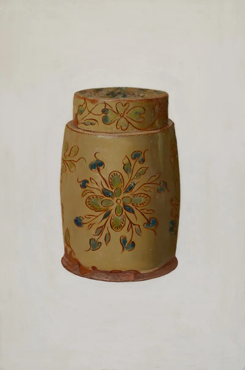 Pa German Jar 5 by Eugene Shellady - Canvas Print