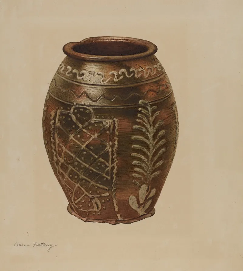 Pa German Jar by Aaron Fastovsky - Canvas Print