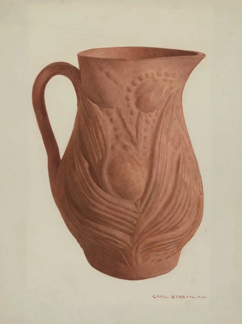 Pa German Pitcher by Carl Strehlau - Canvas Print