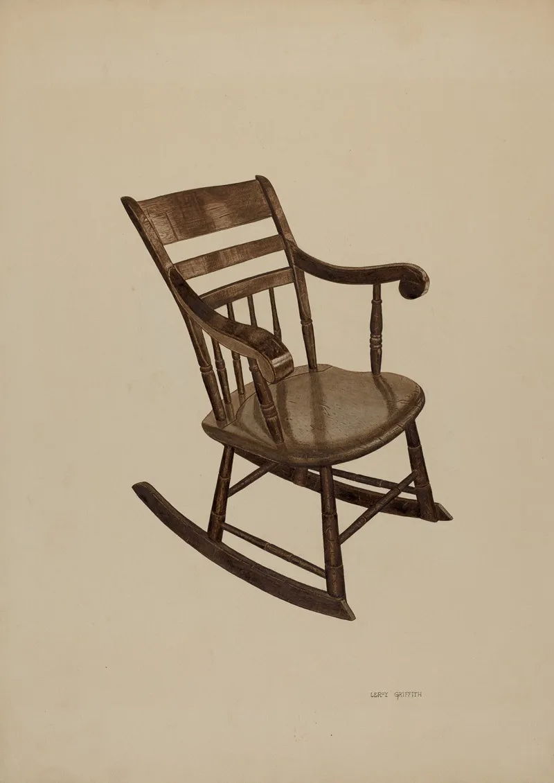 Pa German Rocking Chair 2 by LeRoy Griffith - Canvas Print