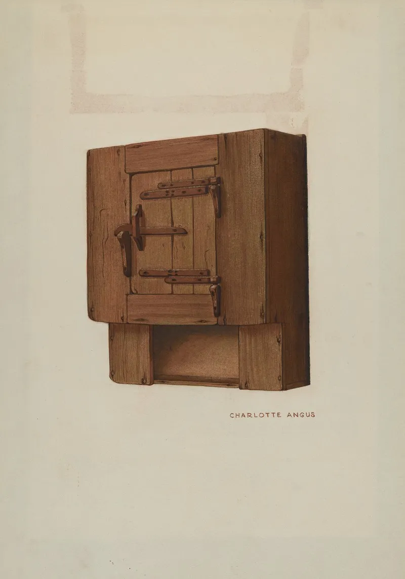 Pa German Wall Corner Cupboard 2 by Charlotte Angus - Canvas Print