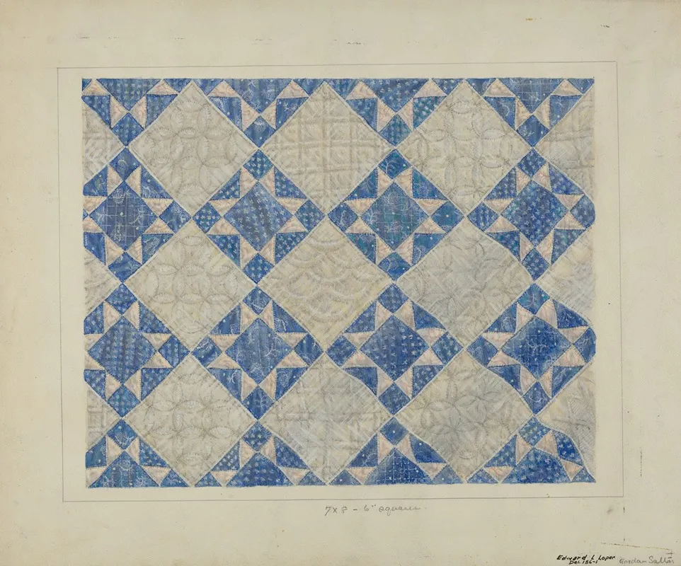 Padded Coverlet by Edward L. Loper - Canvas Print