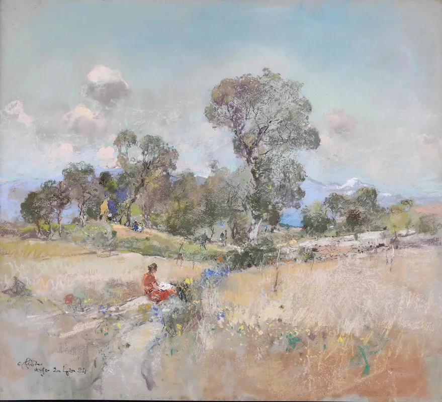 Paesaggio by Giuseppe Casciaro - Canvas Print