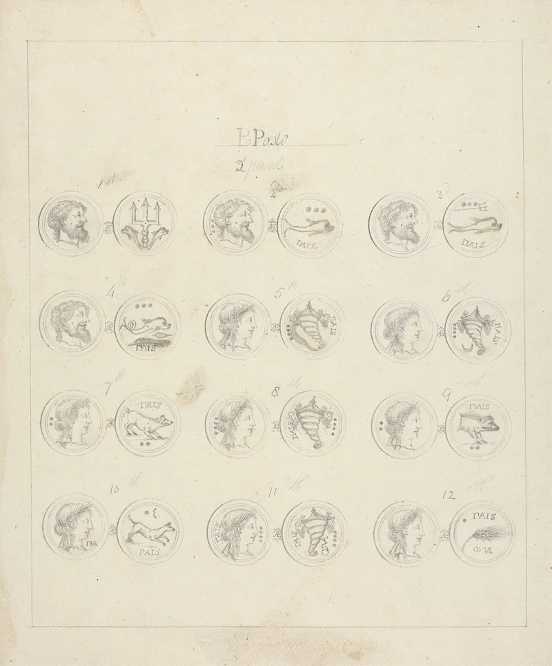 Paesto 2nd Period 2 by Luigi Balugani - Canvas Print