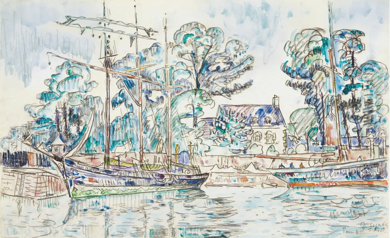 Paimpol Le Fanny Crossfield by Paul Signac - Canvas Print