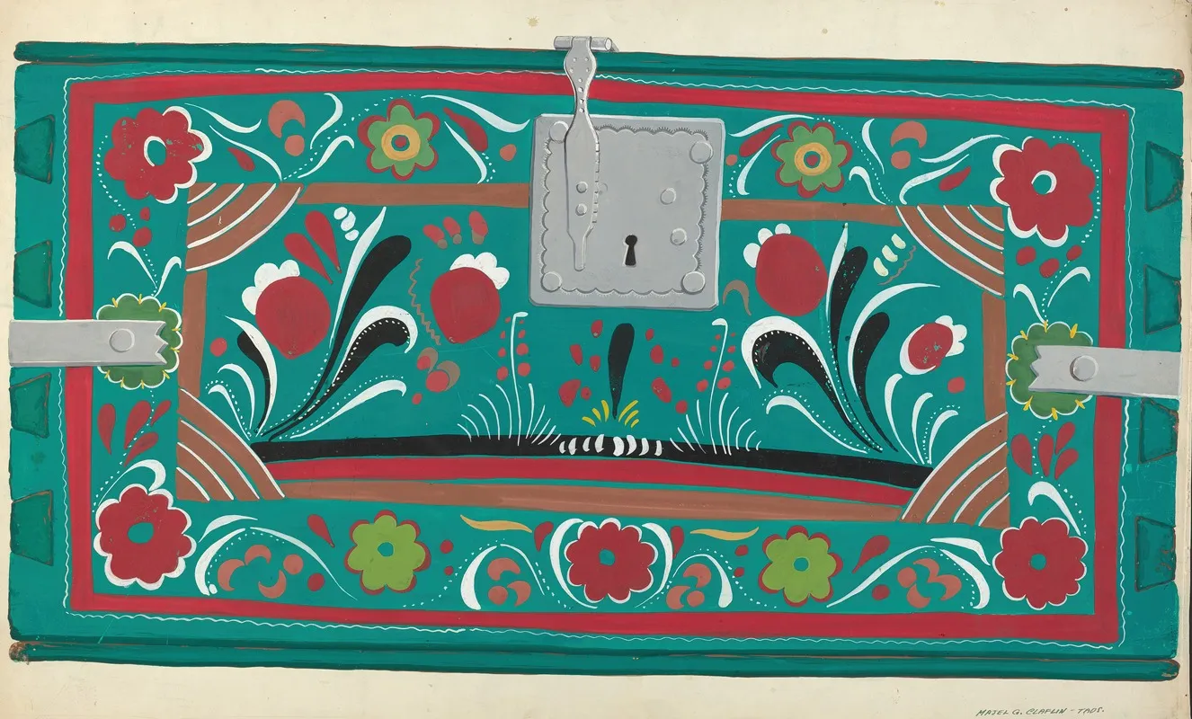 Painted Chest 7 by Majel G. Claflin - Canvas Print