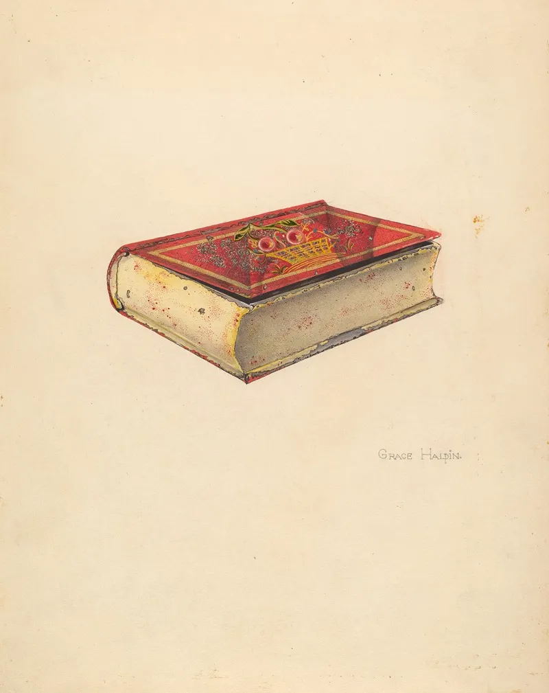 Painted Tin Trinket Box by Grace Halpin - Canvas Print