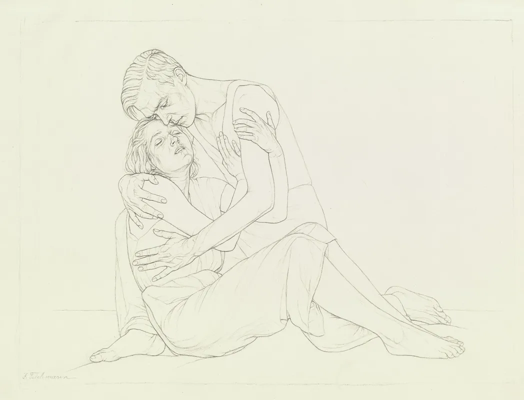 Pair Of Lovers by Ida Teichmann - Canvas Print