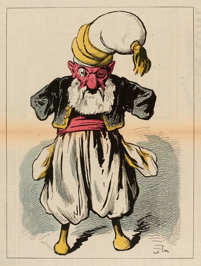 Paix Aux Turcs De Bonne Volonte Par Gill by André Gill - Canvas Print