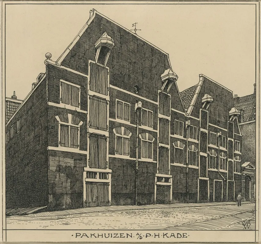 Pakhuizen Aan De Prins Hendrikkade Te Amsterdam