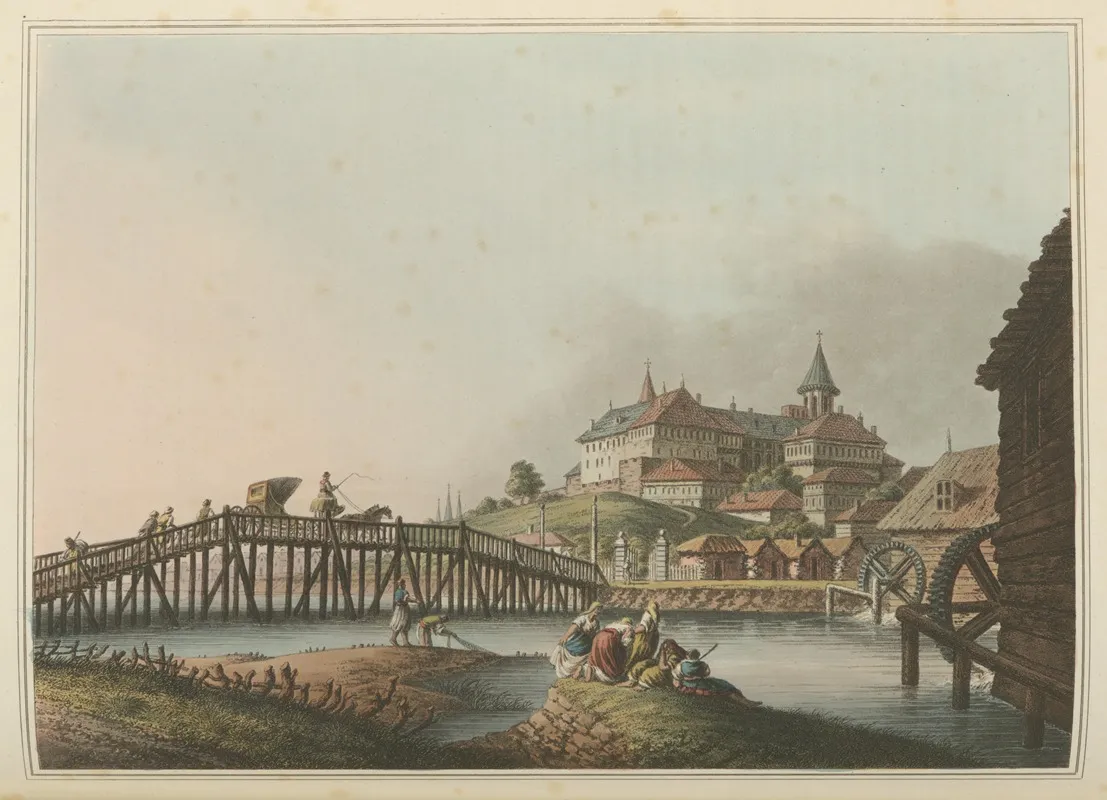 Palace At Bucharest by Luigi Mayer - Canvas Print