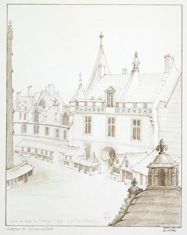 Palais De Justice Et Cour De La Sainte Chapelle by Alfred Bonnardot - Canvas Print