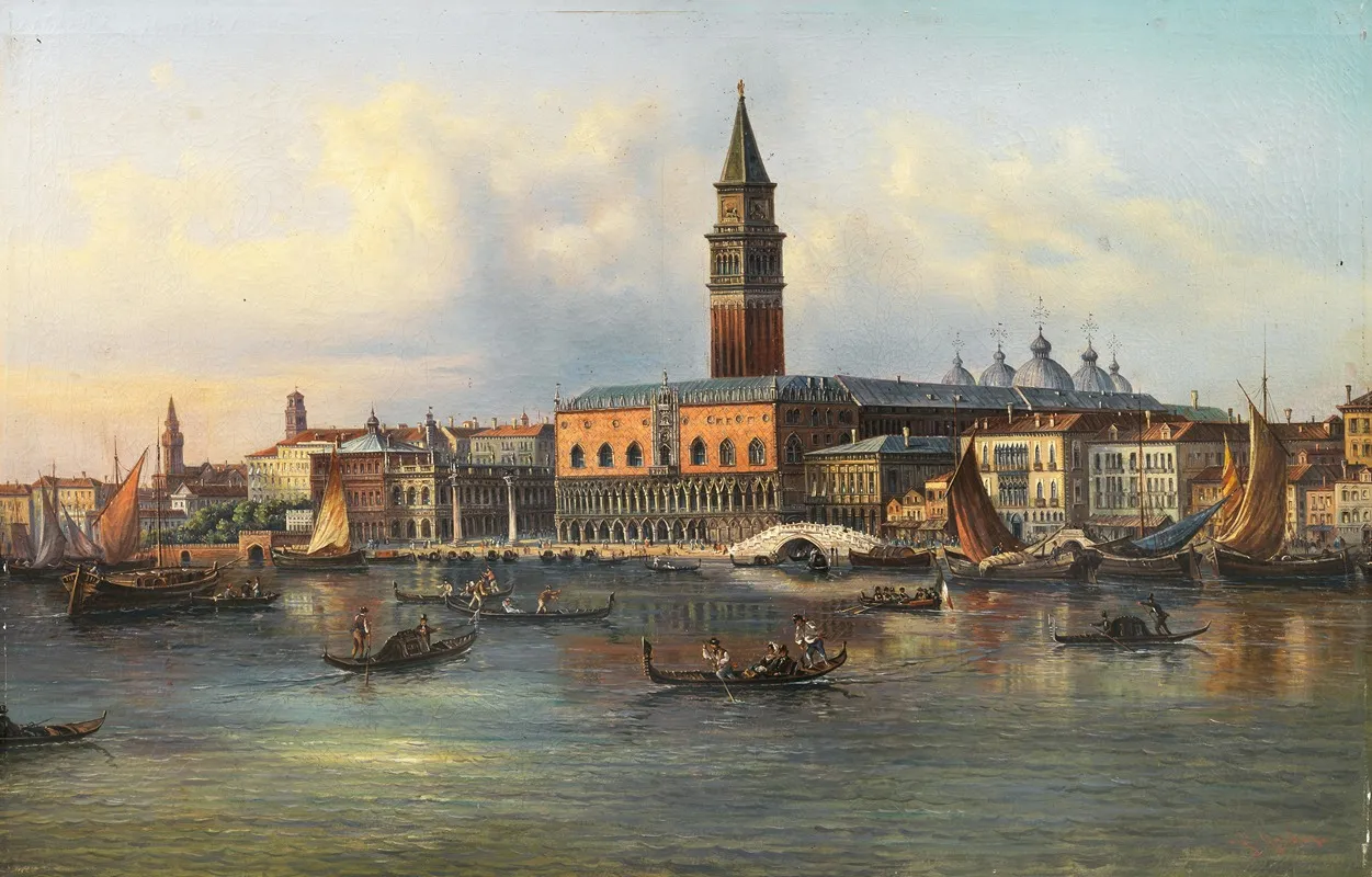 Palazzo Ducale 2 by Giovanni Grubacs - Canvas Print