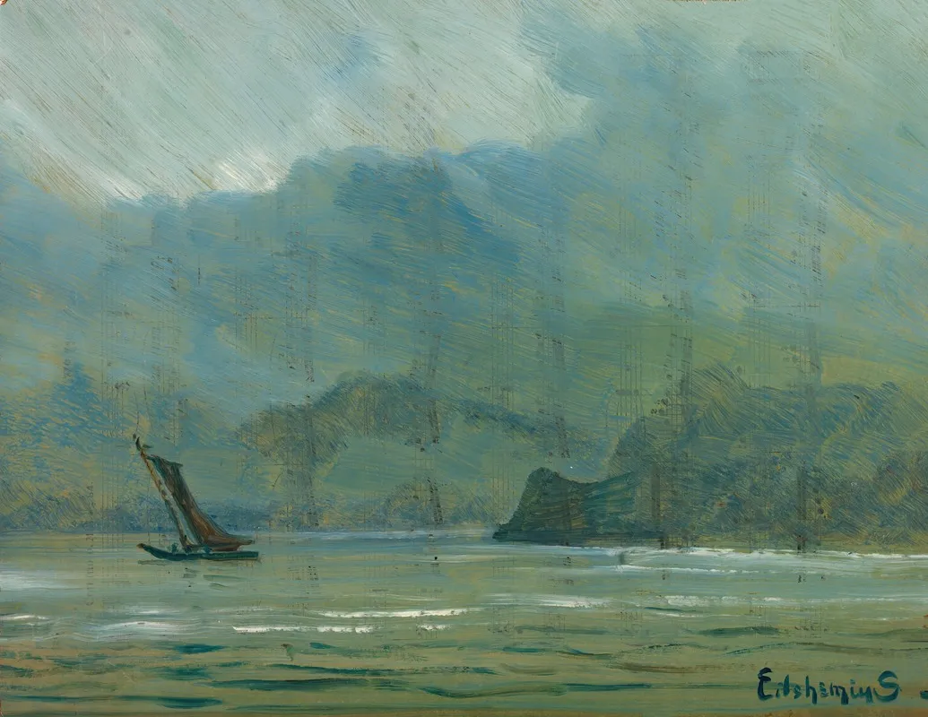 Pale Blue Landscape