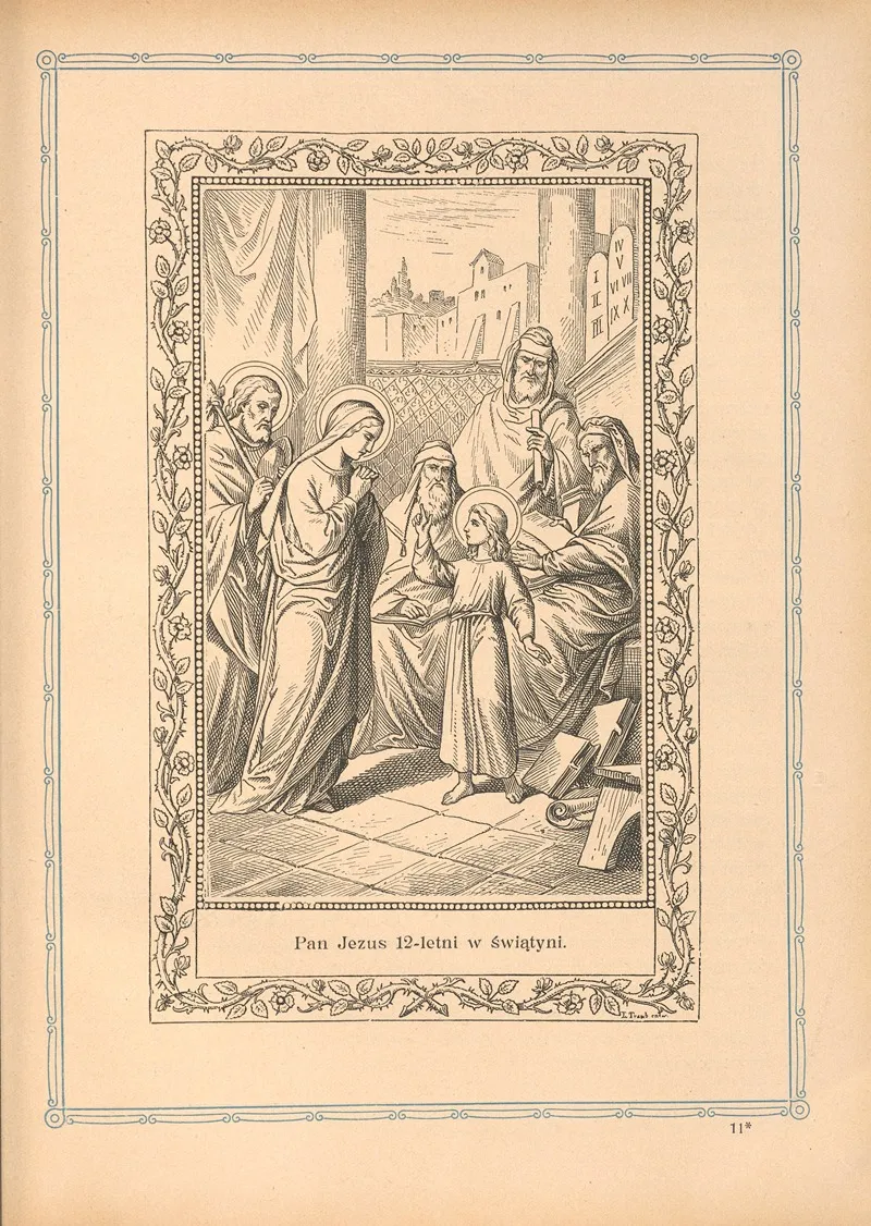 Pan‎ ‎jezus‎ ‎12 Letni‎ ‎w‎ ‎swiatyni by Otto Bitschnau - Canvas Print