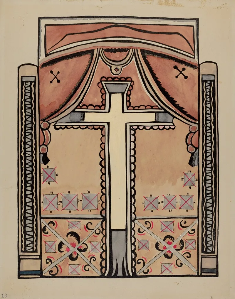 Panel Cross And Drapes