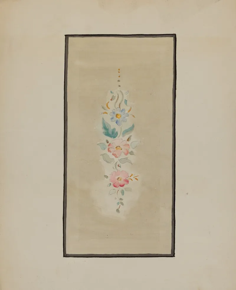 Panel From Hall Lantern 3 by Blanche Waterbury - Canvas Print