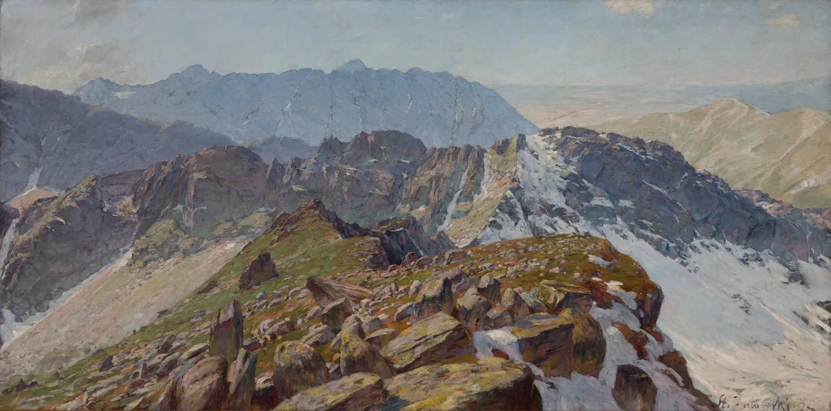 Panorama Of The Tatra Mountains by Stanisław Janowski - Canvas Print