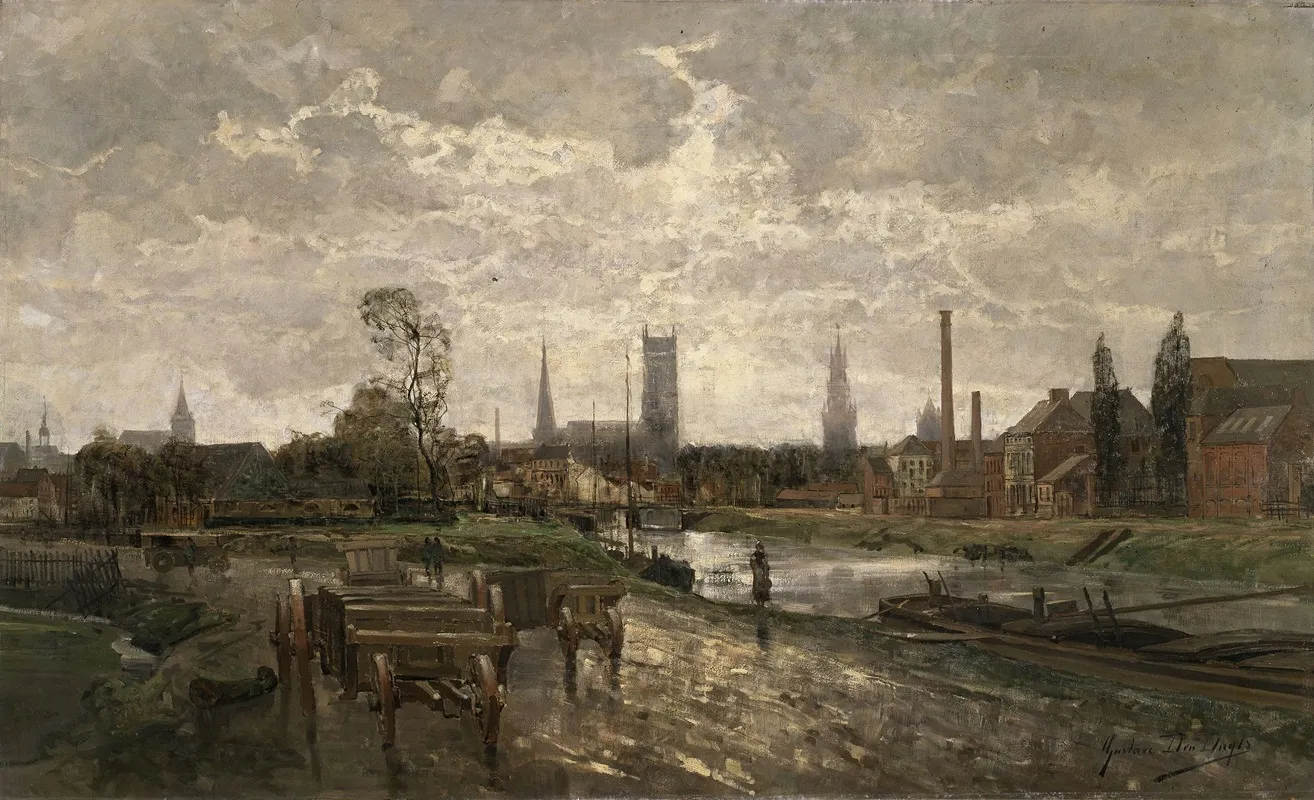 Panoramic View Of Ghent by Gustave Den Duyts - Canvas Print