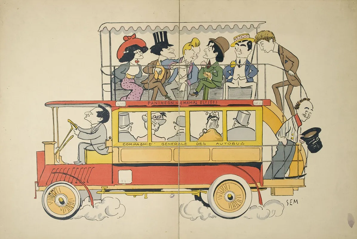 Pantheon Champs Elysees Compagnie Generale Des Autobus